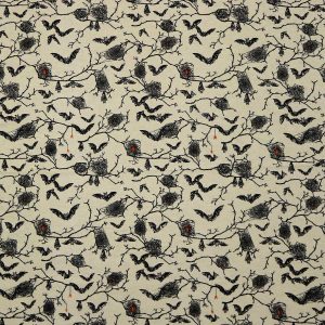 Black Bats On Branches Super Snuggle Flannel Fabric