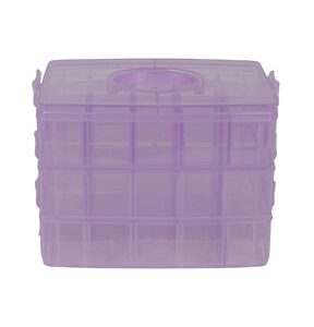 Everything Mary 10 Purple 30 Compartment Stackable Plastic Storage Box
