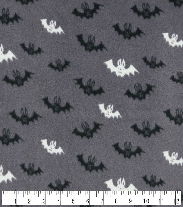 POP! Halloween Bats Lightweight Fleece Fabric - Image 3