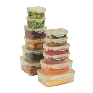 Honey Can Do 10 Clear Plastic Snap Lock Food Storage Containers 24ct - 1