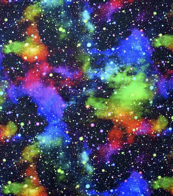 Rainbow Graffiti Novelty Print Cotton Fabric
