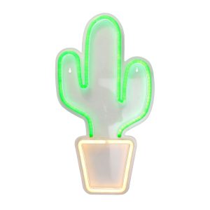 Northlight 18.5 Green Cactus LED Neon Style Wall Sign