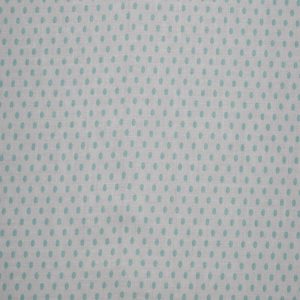 Aqua Pin Dots on White Cotton Fabric by Quilter s Showcase