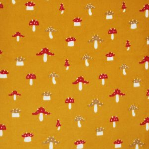 POP! Fall Mushrooms Lightweight Fleece Fabric