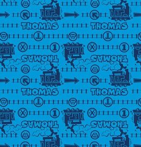 Thomas the Tank Engine Logo on Cotton Fabric