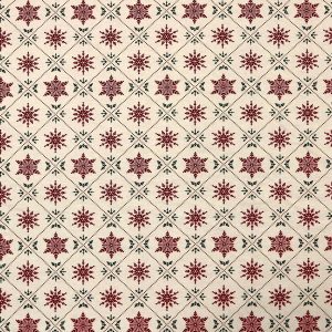 Red   Green Snowflakes Super Snuggle Christmas Flannel Fabric