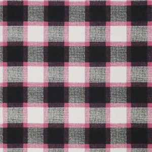 Pink Black Textured Check Super Snuggle Flannel Fabric