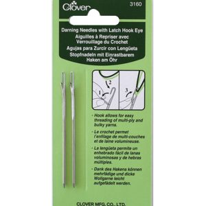 Darning Needles With Latch Hook Eye 2 Pkg
