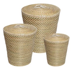 Honey Can Do 16.5 Natural Seagrass Woven Nesting Baskets 3ct