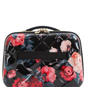 Savoir Collection Quilted Floral Print Travel Beauty Case