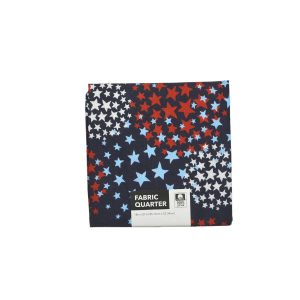 Star Circles Red White On Navy Cotton Fabric Quarter