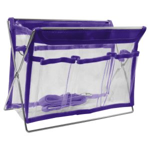 Sullivan s 11 x 7 Purple Sassy Tote With 3 Side Pockets   Compartment