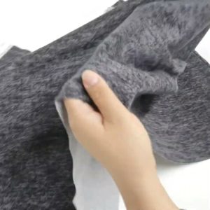 Black Heathered Luxe Flannel Fabric