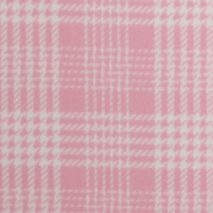 Pink Plaid Blizzard Fleece Fabric