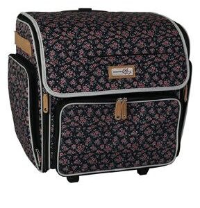 Everything Mary 17.5 Floral Collapsible Rolling Craft Bag