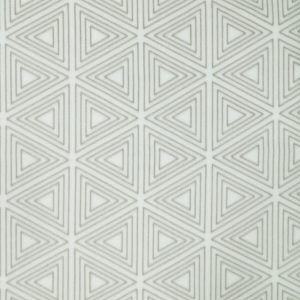 Gray Geometric Triangles on White Anti Pill Fleece Fabric