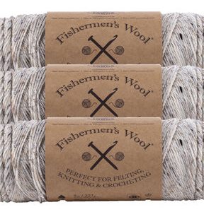 Lion Brand Fishermen s 348yds Worsted Wool Yarn 3 Bundle