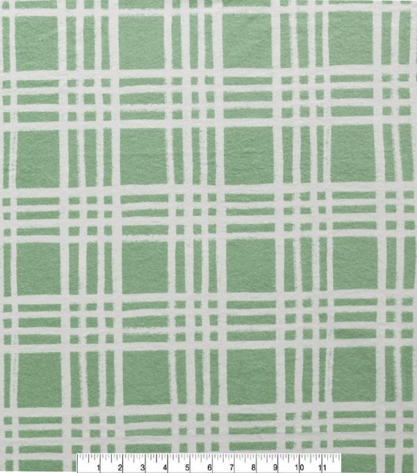 Green Plaid Super Snuggle Flannel Fabric - Image 2