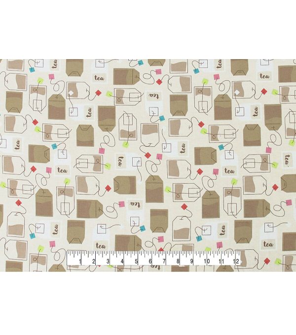Tea Bags Super Snuggle Flannel Fabric - Image 4