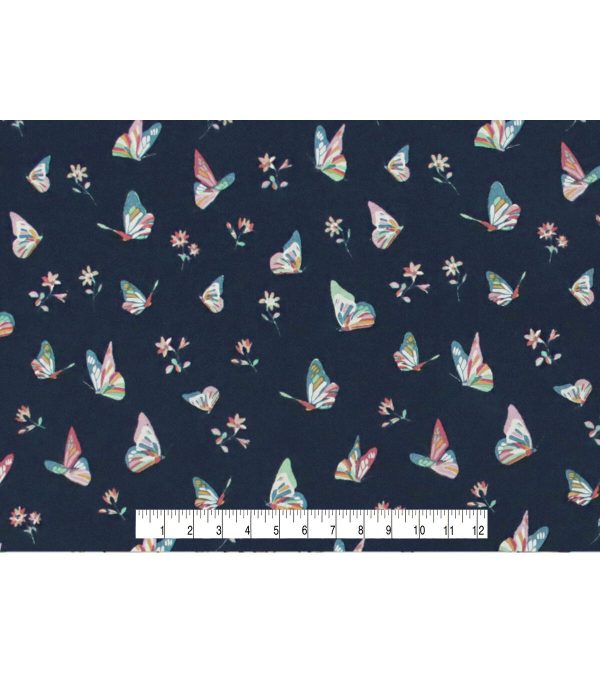 Butterflies   Flowers Super Snuggle Flannel Fabric - Image 4