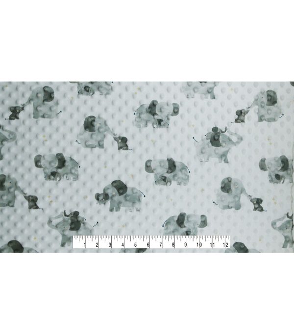 Soft   Minky Elephant Fleece Fabric - Image 4