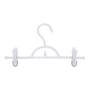 Honey Can Do 12 x 7 White Soft Touch Pant Skirt Hangers 12pk