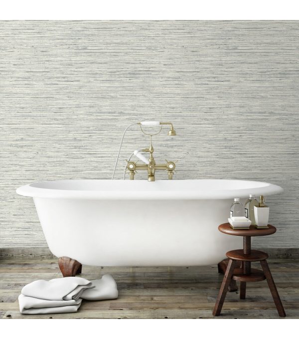 York Wallcoverings Wallpaper Grey Grasscloth - Image 3