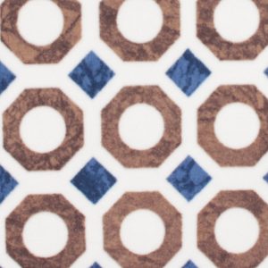 Geometric Print on White Anti Pill Fleece Fabric