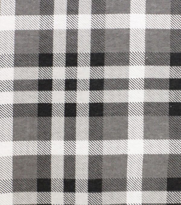 Gray Plaid Super Snuggle Flannel Fabric