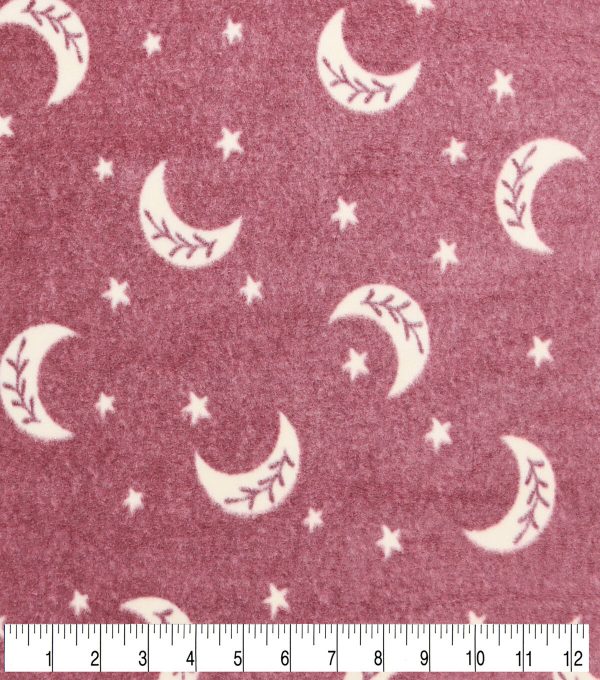 Celestial Moon Luxe Fleece Fabric - Image 3