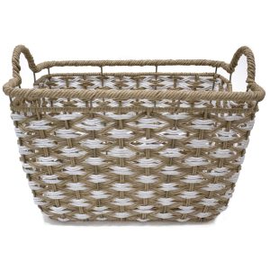 16.5 x 11 Paper Woven Basket With Handles by Place   Time