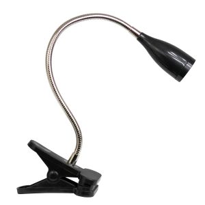 All The Rages Black Flexible Gooseneck LED Clip Light Desk Lamp