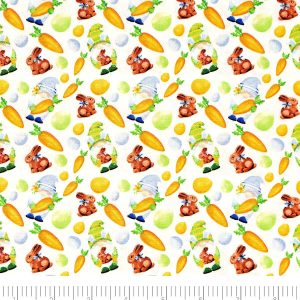 Singer Orange Carrots   Gnomes Quilt Cotton Fabric