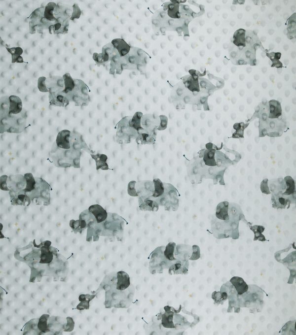 Soft   Minky Elephant Fleece Fabric