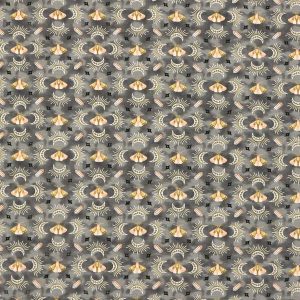Moths   Crystals On Grey Super Snuggle Flannel Fabric