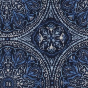 Blue Medallions Anti Pill Fleece Fabric