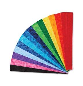 2.5 Brushstroke Bright Cotton Fabric Strips 40pc