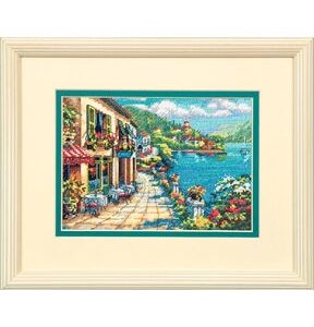 Dimensions 7 x 5 Overlook Cafe Counted Cross Stitch Kit