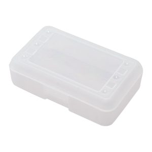 Advantus 8.5 x 4 Clear Plastic Pencil Box