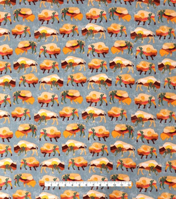 Desert Buffalo Super Snuggle Flannel Fabric - Image 2