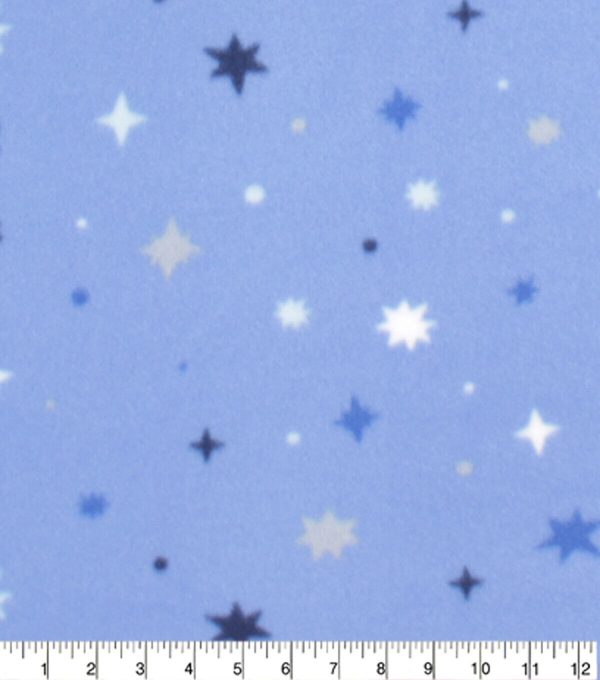 Snow Geo Blizzard Prints Fleece Fabric - Image 3