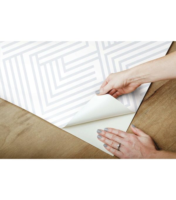 RoomMates Silver Perplexing Peelable Wallpaper - Image 5