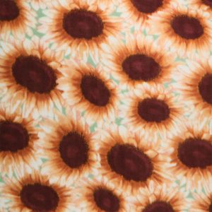 Packed Sunflowers Anti Pill Fleece Fabric