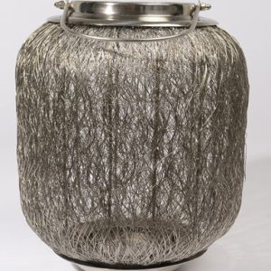Northlight 27 Woven Hurricane Pillar Candle Lantern