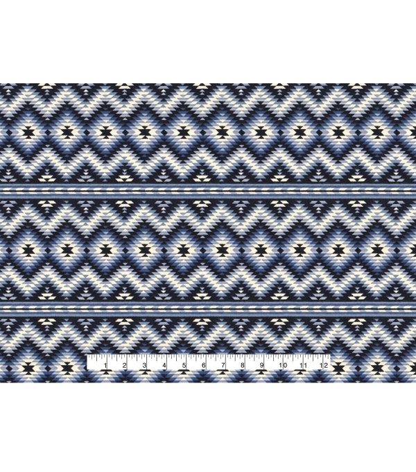 Blue Aztec Super Snuggle Flannel Fabric - Image 3