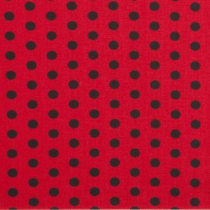 Black Zest Dots on Red Quilt Cotton Fabric by Keepsake Calico