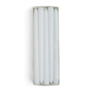 10 Unscented White Taper Candles 10pk by Hudson 43