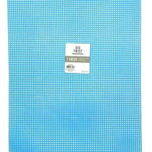 10.5 x 13.5 Neon Blue Plastic 7 Mesh Embroidery Canvas by Big Twist