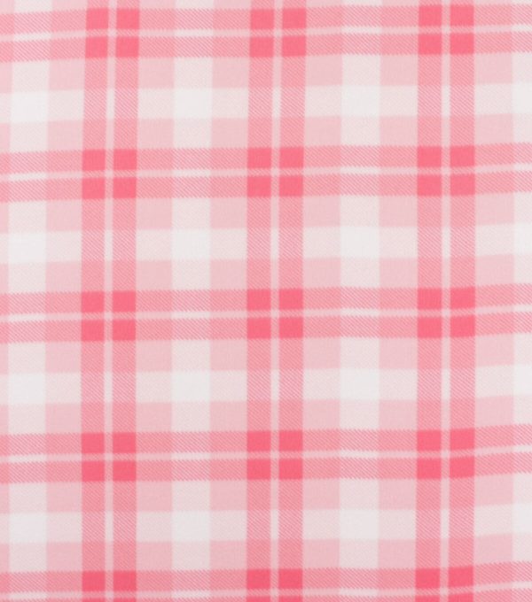 Blizzard Fleece Fabric Checker Plaid Pink - Image 2