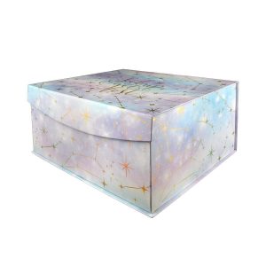 16 x 14 Holographic Gold Foil Flip Top Box by Place   Time
